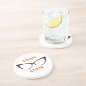 Dessous De Verre En Grès Lunettes intelligentes de geek de poussin (Côté)