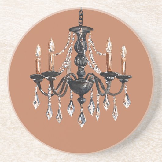 Dessous De Verre En Grès Lustre Noir Marron (Devant)