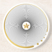 Dessous De Verre En Grès Luxury Geometric Gold (Devant)