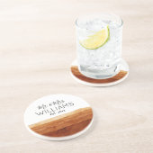 Dessous De Verre En Grès M. et Mme Boho Aquarelle Désert Abstrait (Côté)