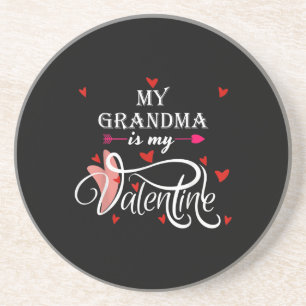 Dessous De Verre En Grès Ma grand-mère est ma Saint-Valentin Valentines