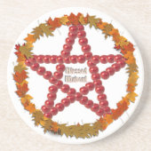 Dessous De Verre En Grès Mabon Pentacle (Devant)