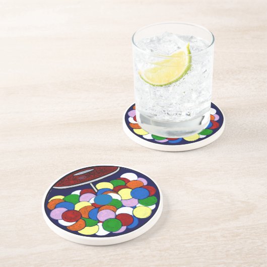 Dessous De Verre En Grès Machine à boule (Côté)