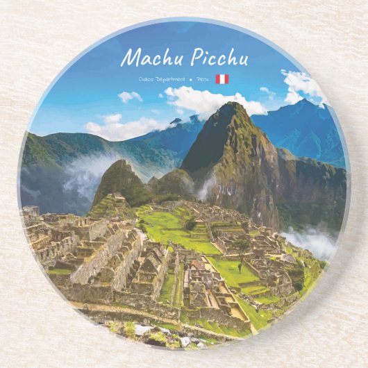 Dessous De Verre En Grès Machu Picchu, Pérou - Ruines de la citadelle inca (Devant)