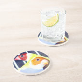 Dessous De Verre En Grès Madame Gouldian Finch (Côté)