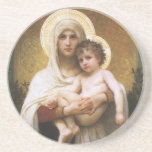 Dessous De Verre En Grès Madonna des Roses par Bouguereau<br><div class="desc">Madonna des Roses (1903) de Bouguereau est une vintage peinture de portraits religieux et réalistes de beaux-arts victoriens. Un portrait religieux de la Vierge et de l'Enfant avec Marie-Madeleine tenant le bébé Jésus-Christ avec des halos d'or et entouré de roses. À propos de l'artiste : William-Adolphe Bouguereau (1825-1905) était un...</div>
