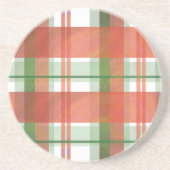 Dessous De Verre En Grès Madras Plaid Noël (Devant)