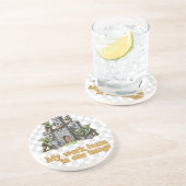 Dessous De Verre En Grès Magical gnome castle fantasy design gift (Côté)