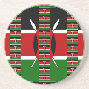 Dessous De Verre En Grès 🇰🇪 Magical Kenya : Cadre d'Unité et de Fierté
