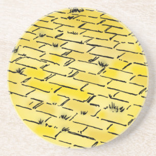 Dessous De Verre En Grès Magicien vintage de Oz Route de briques jaunes par