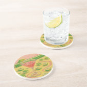 Dessous De Verre En Grès Mahjong Chic Peinture Cocktail (Côté)
