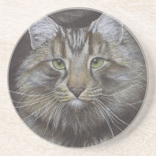 Dessous De Verre En Grès Maine Coon (Devant)