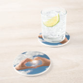 Dessous De Verre En Grès Mains de l'amour (Côté)