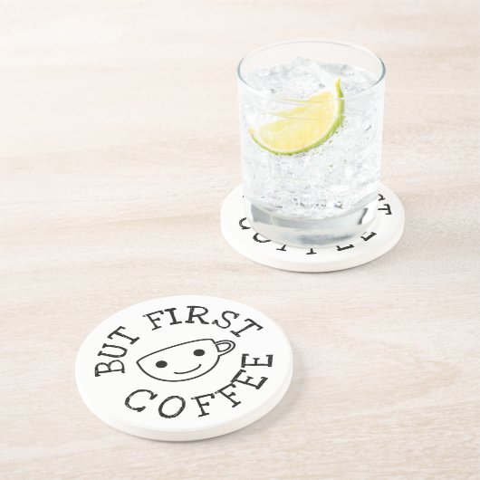 Dessous De Verre En Grès Mais le premier café (Côté)