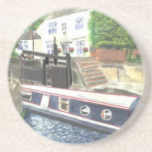 Dessous De Verre En Grès Maison de l'écluse du canal de Beeston Nottingham