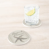 Dessous De Verre En Grès Maison de plage étoile de mer Rivage Côtiers (Côté)