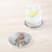 Dessous De Verre En Grès Maison Finch en Neige - Photo originale (Côté)