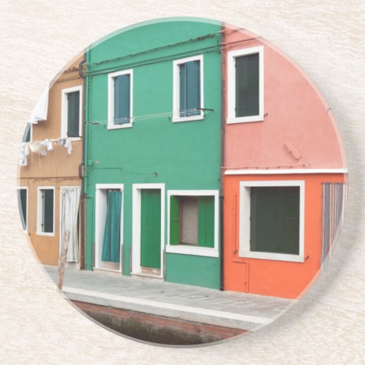 Dessous De Verre En Grès Maisons sur le front de mer (Devant)