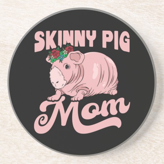 Dessous De Verre En Grès Maman de cochon maigre (Devant)