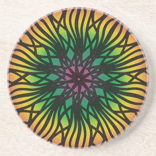 Dessous De Verre En Grès Mandala (Devant)