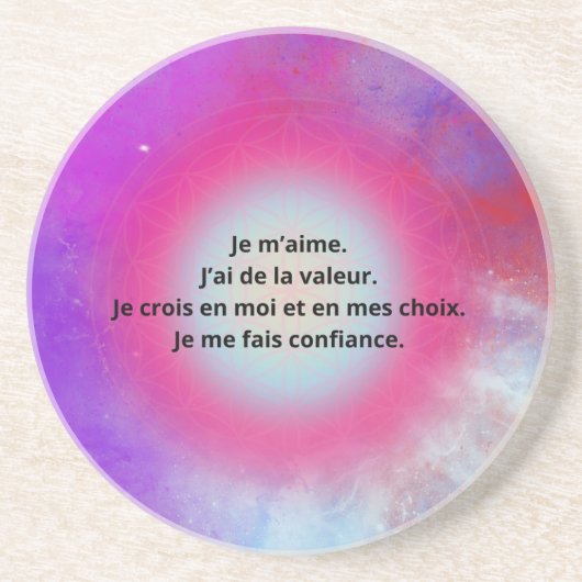 Dessous De Verre En Grès mandala (Devant)