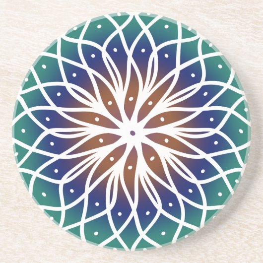 Dessous De Verre En Grès Mandala (Devant)