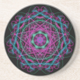 Dessous De Verre En Grès Mandala Abstrait