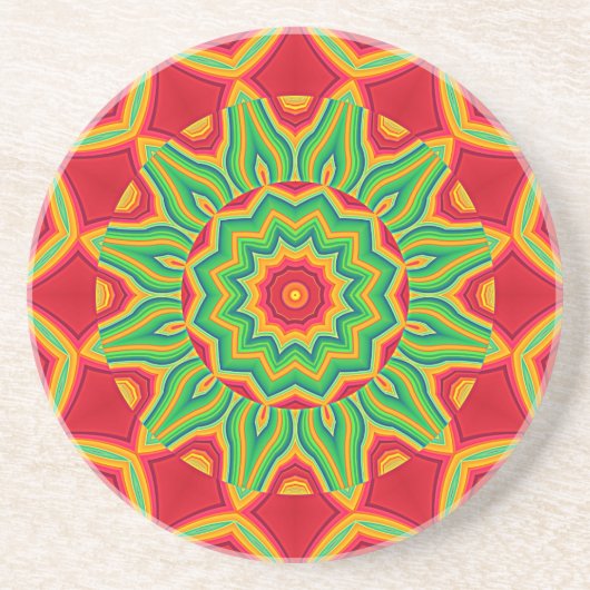 Dessous De Verre En Grès Mandala Beverage Coaster (Devant)