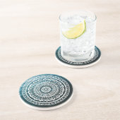 Dessous De Verre En Grès Mandala Blanc Laissez la mer vous libérer (Côté)
