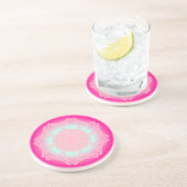 Dessous De Verre En Grès Mandala Calme (Côté)