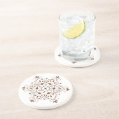 Dessous De Verre En Grès Mandala Coster de henné (Côté)