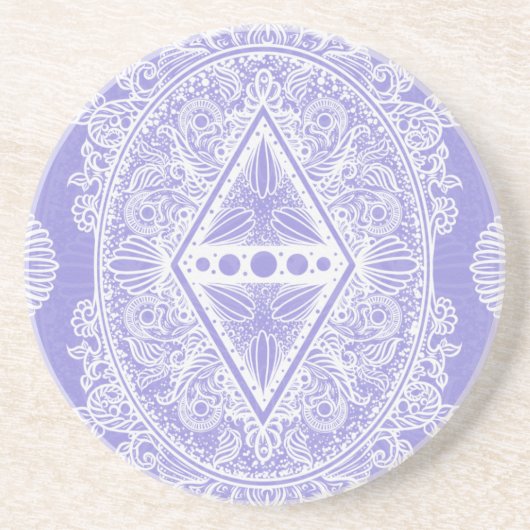 Dessous De Verre En Grès Mandala de diamant céleste (Devant)