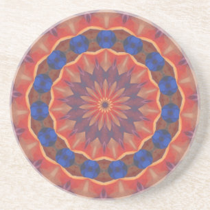 Dessous De Verre En Grès Mandala de Diversités Infinies