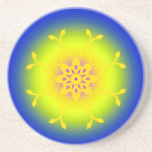 Dessous De Verre En Grès Mandala de la confiance (Devant)
