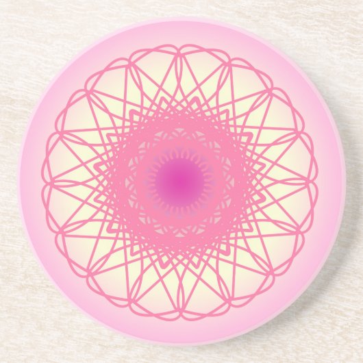 Dessous De Verre En Grès Mandala de Pouvoir (Devant)