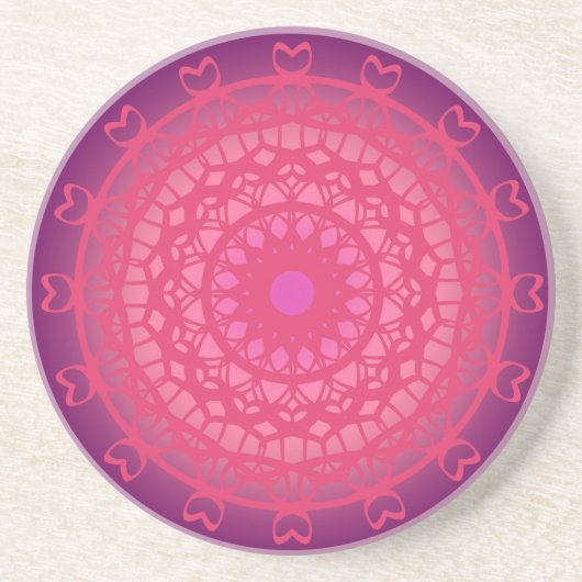 Dessous De Verre En Grès Mandala du silence (Devant)
