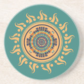 Dessous De Verre En Grès Mandala du Soleil (Devant)