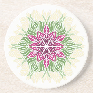 Dessous De Verre En Grès Mandala Fleurs d'Été