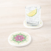 Dessous De Verre En Grès Mandala Fleurs d'Été (Côté)