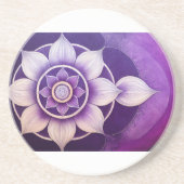 Dessous De Verre En Grès Mandala flor de loto (Devant)