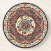 Dessous De Verre En Grès Mandala floral (Devant)