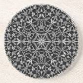 Dessous de verre en grès mandala industriel (Devant)