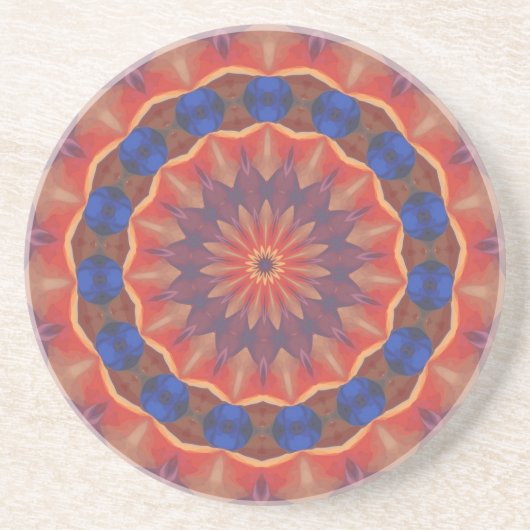 Dessous De Verre En Grès Mandala infini de diversités (Devant)