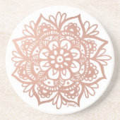 Dessous De Verre En Grès Mandala rose Gold (Devant)