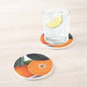 Dessous De Verre En Grès Mandarin Orange (Côté)