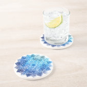 Dessous De Verre En Grès Mandela bleu (Côté)