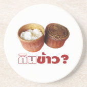 Dessous De Verre En Grès Mange Du Riz ? [Gin Khao ? ] ... Thai Lao Isan (Devant)