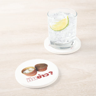 Dessous De Verre En Grès Mange Du Riz ? [Gin Khao ? ] ... Thai Lao Isan