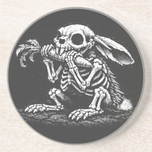 Dessous De Verre En Grès Manger des légumes – Lapin mort par BurnsInHell