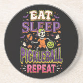 Dessous De Verre En Grès Manger Dormir Pickleball Répéter Pickleball (Devant)
